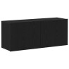 Gabinete de pared para TV  Negro Roble 100x30x41 cm Madera engineered 2