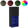 Gabinete de TV  con luces LED Negro Roble 40.5x30x102 cm 4