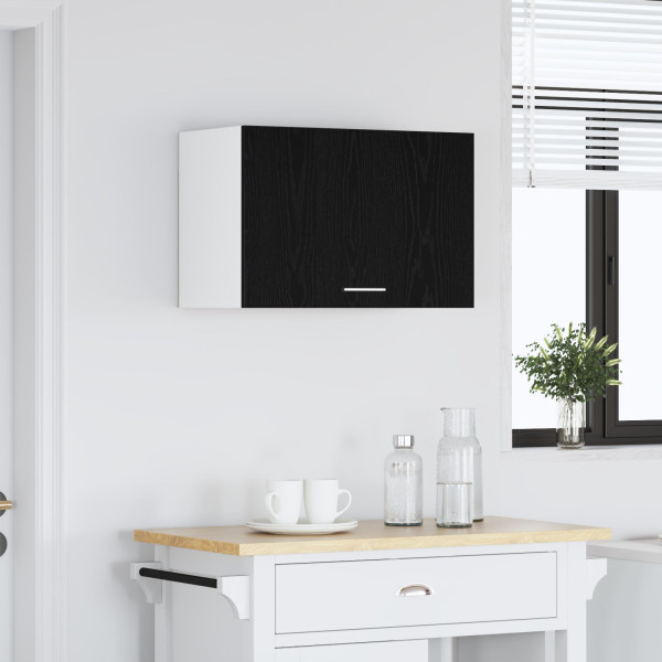 Armário Suspenso Carvalho Preto - 60x31x60 cm. feito de madeira de engenharia M 4