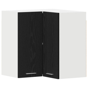 Gabinete de esquina colgante  - Roble negro - 57x57x60 cm - Hecho de madera elaborada H