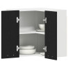 Gabinete de esquina colgante  - Roble negro - 57x57x60 cm - Hecho de madera elaborada 3