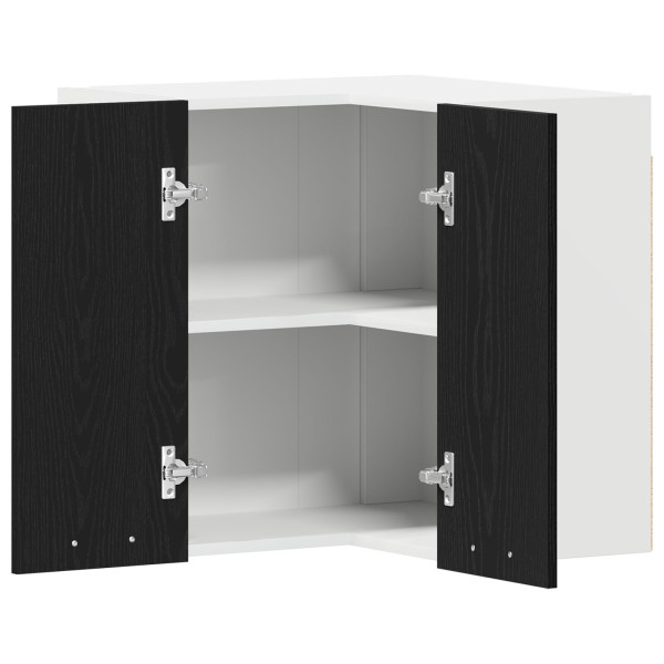 Gabinete de esquina colgante  - Roble negro - 57x57x60 cm - Hecho de madera elaborada M 4