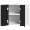 Gabinete de esquina colgante  - Roble negro - 57x57x60 cm - Hecho de madera elaborada 4