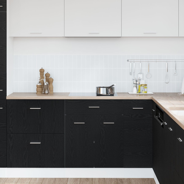 Armário de Mezanino Preto - 60x46x81.5 cm em Madeira de Engenharia M 4