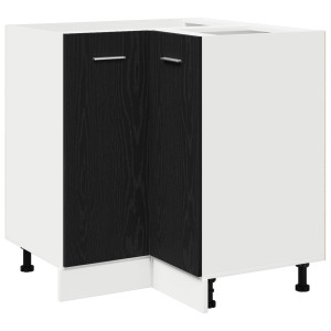 Gabinete Esquinero Inferior de Roble Negro  - 75.5x75.5x81.5 cm H