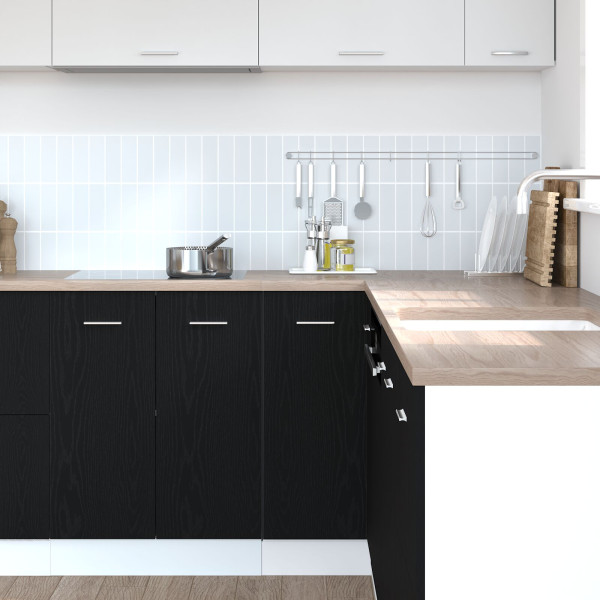 Gabinete Esquinero Inferior de Roble Negro  - 75.5x75.5x81.5 cm M 4