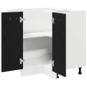Gabinete Esquinero Inferior de Roble Negro  - 75.5x75.5x81.5 cm 5