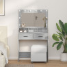 Mesa de Maquiagem  com Luzes LED Cinza Sonoma 79x41x135 cm 1