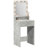 Mesa de maquillaje  con luces LED gris concreto 50x41x135 cm 3