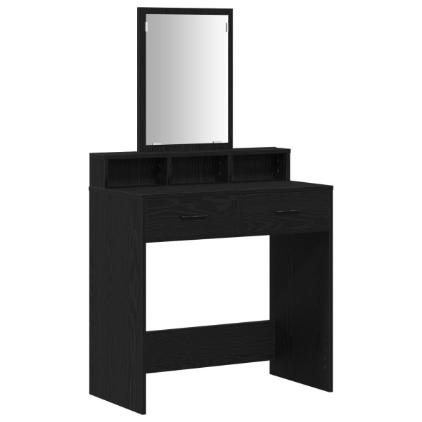 Mesa de Maquilhagem com Gavetas Carvalho Preto 79x41x140 cm M 2