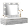 Mesa de tocador colgante  con luces LED Gris Sonoma 3