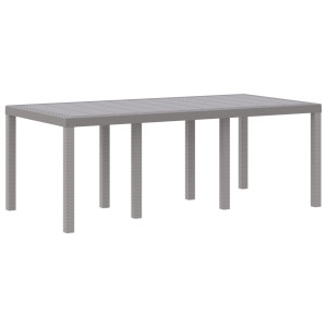 Mesa de Jardim  Cinzento-claro 200x100x73 cm Polirattan H
