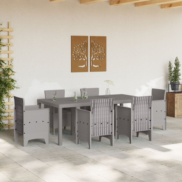Mesa de Jardim  Cinzento-claro 200x100x73 cm Polirattan M 3