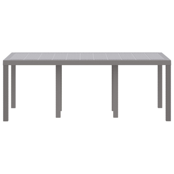 Mesa de jardín  Gris Claro 200x100x73 cm de Polirratán M 5