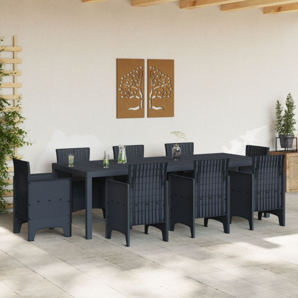 Mesa de Jardim  Antracite 250x100x73 cm Poly Rattan M 3
