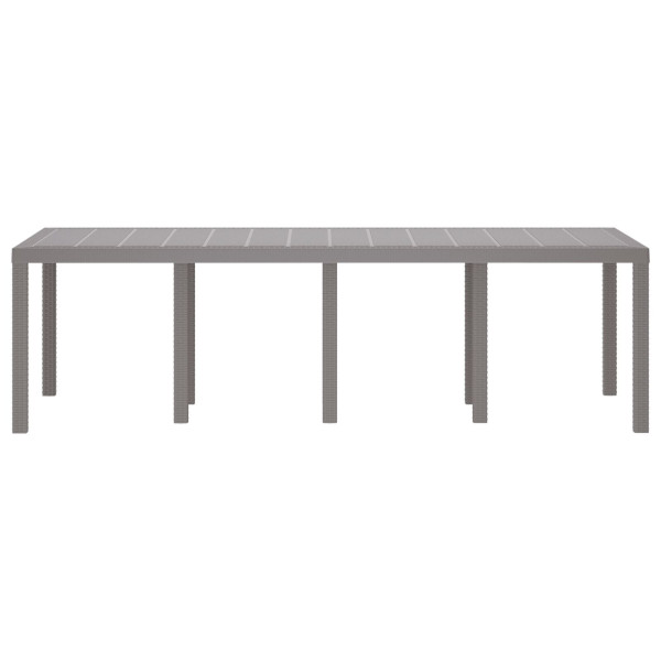 Mesa de Jardim Cinza Claro 250x100x73 cm Polirattan M 4