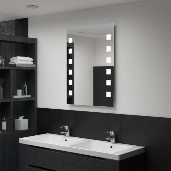 Espejo de pared de baño con LED 60x80 cm D