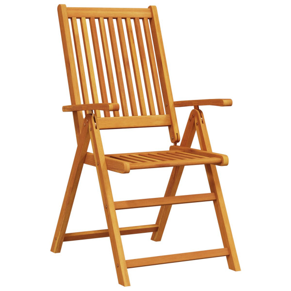 Conjunto de Jantar ao Ar Livre 5 pcs Madeira Natural Grande M 5