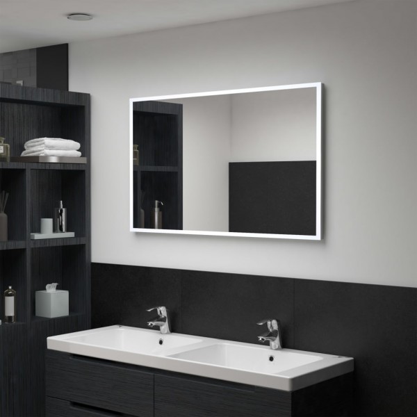 Espejo de pared de baño con LED 100x60 cm M 4