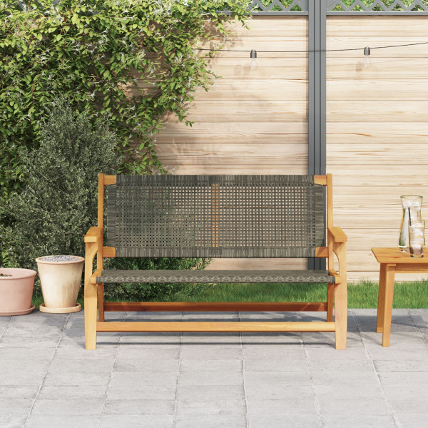 Banco de Jardín  Gris 122x76x73.5 cm Madera Maciza de Acacia M 3
