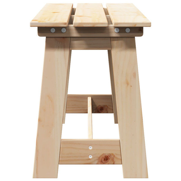 Banco Exterior  119x35x47 cm de Madera Maciza de Pino M 5
