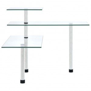 Estante de cozinha para canto 3 prateleiras vidro temperado H