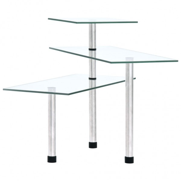 Estante de cozinha para canto 3 prateleiras vidro temperado M 4