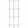 Estantería 4 niveles cristal templado transparente 30x30x100 cm 2
