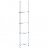 Estante 5 prateleiras 30x30x130 cm vidro temperado transparente 1