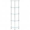 Estantería 5 niveles cristal templado transparente 30x30x130 cm 2