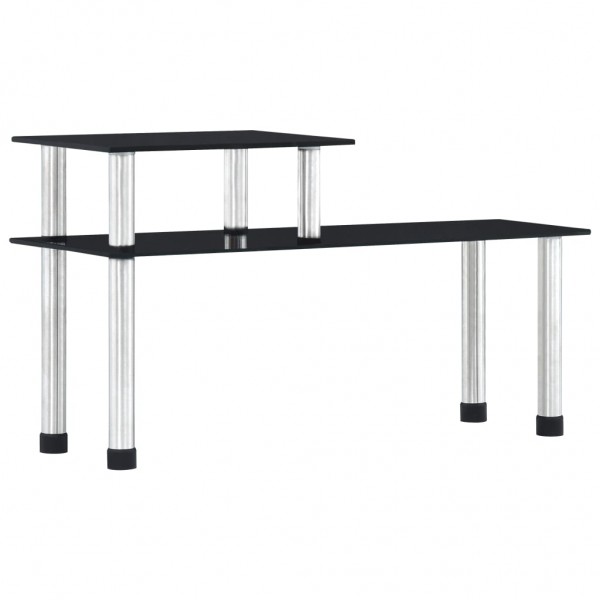 Estantería de cocina vidrio templado negro 45x16x26 cm D