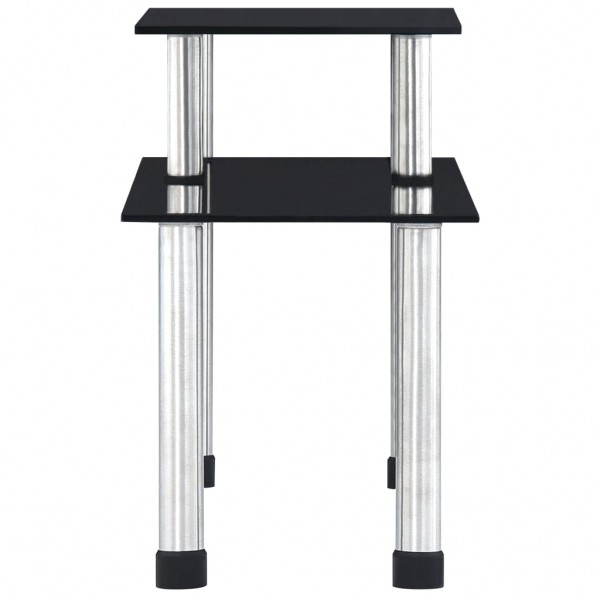 Estantería de cocina vidrio templado negro 45x16x26 cm M 4