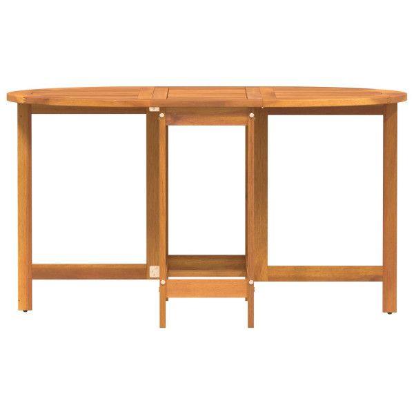 Mesa de Jardim Dobrável Butterfly 110x60x72 cm em Madeira Sólida de Acácia Oval M 5