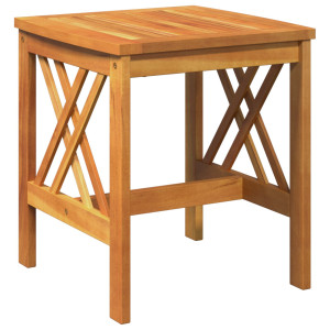 Conjunto de Jardín de 3 Piezas con Cojines de Madera Maciza de Acacia H