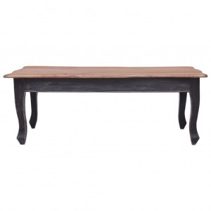 Mesa de centro em madeira maciça de mogno preto 120x60x45 cm H