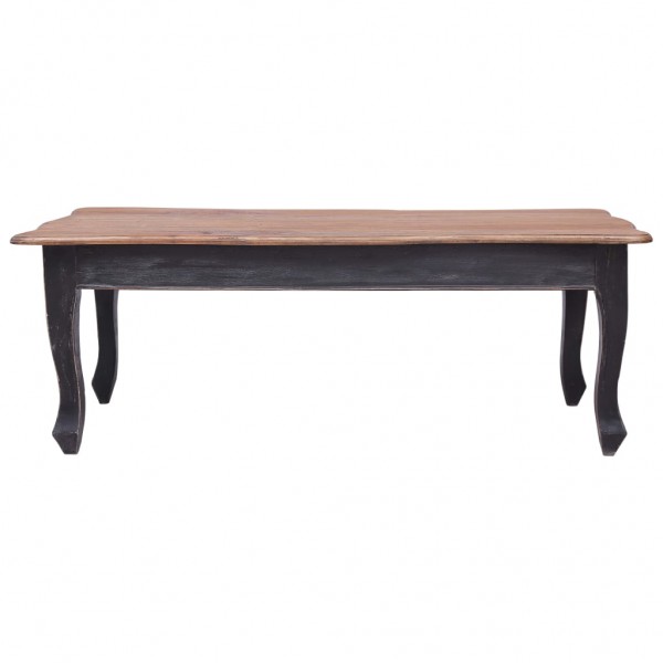 Mesa de centro em madeira maciça de mogno preto 120x60x45 cm M 2