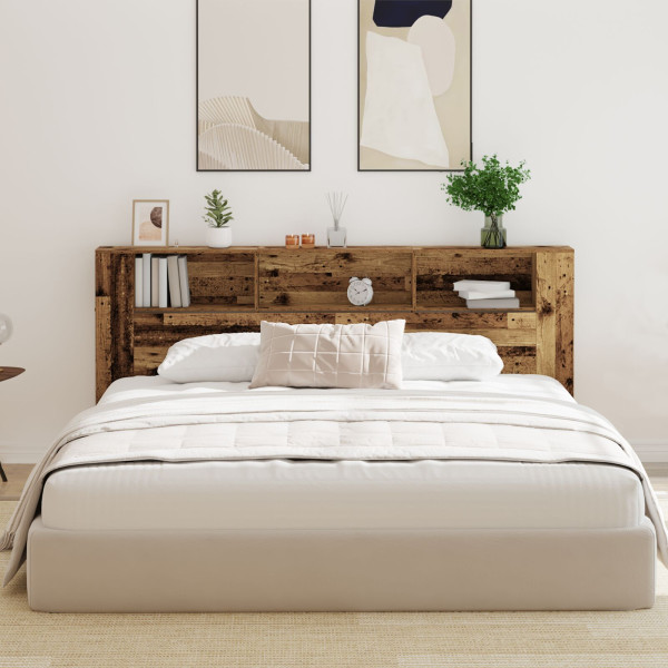 Cabecero de  Armario de Madera Vieja 220x18.5x104.5 cm M 4