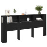Cabeceira Cabinet  Preto Carvalho 220x18.5x104.5 cm 2