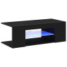 Armário de TV  com Luzes LED Carvalho Preto 90x39x30 cm Madeira Ingenere 2