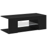 Armário de TV  com Luzes LED Carvalho Preto 90x39x30 cm Madeira Ingenere 4