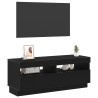 Mueble de TV  con luces LED Negro y Roble 100x35x40 cm de Madera 3