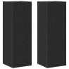 Gabinetes de TV de pared  2 pcs Negro Roble 30.5x30x90 cm Madera 2