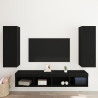 Gabinetes de TV de pared  2 pcs Negro Roble 30.5x30x90 cm Madera 4
