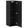 Gabinetes de TV de pared  2 pcs Negro Roble 30.5x30x90 cm Madera 5