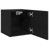 Mueble de TV Montado en la Pared en Roble Negro 30.5x30x30 cm 5