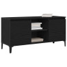 Mueble de TV  Negro Roble 102x35x50 cm Madera de calidad 3