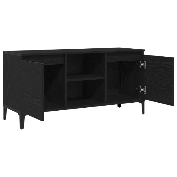 Armário de TV  Preto Carvalho 102x35x50 cm de Madeira de Engenharia M 5