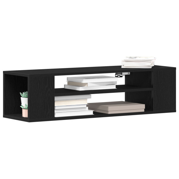 Mueble para TV de pared  en roble negro. 100x30x26.5 cm. de madera compuesta M 3
