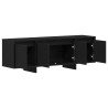 Mueble de TV  Negro Roble 120x30x40.5 cm Madera Compuesta 5