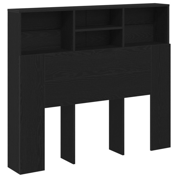 Cabecero  Gabinete Negro Roble 120x19x103.5 cm Madera Elaborada M 3